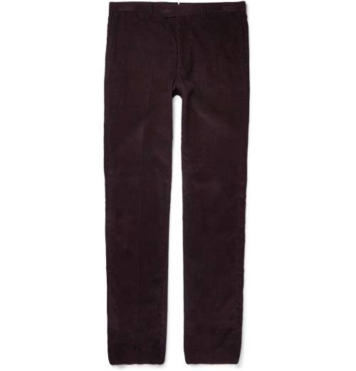 Slim-Fit Cotton-Corduroy Trousers PurpleYou&rsquo;ll love these Pants. Promise!