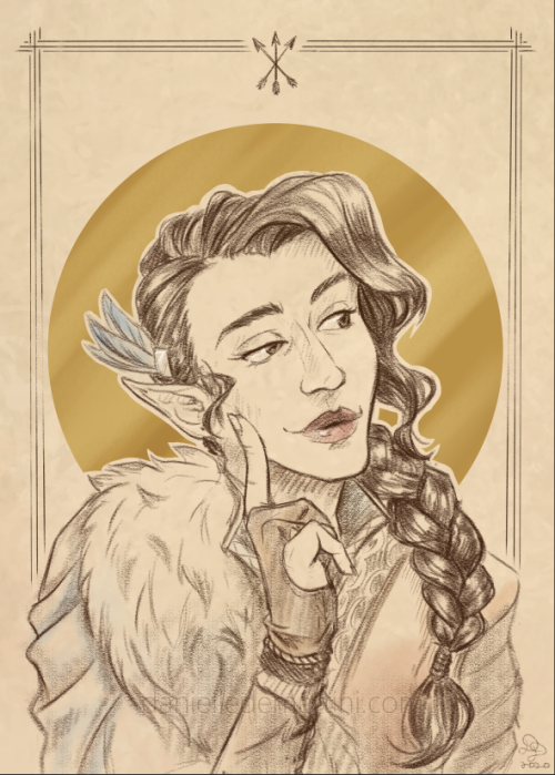 demartinidesigns: First portrait in the Vox Machina series! Had to go with Vex. There was no questio