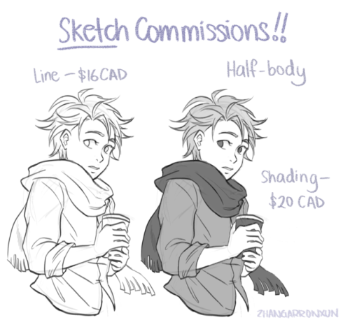 [ Reblogs greatly appreciated!! ]Heeeeeeyyy!!! I’m opening for sketch commissions right now, feel fr