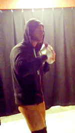 xxenigma:  CM Punk warming up moments before his entrance at Night of Champions:September 15, 2013.  