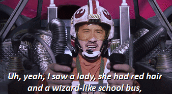 markipliergamegifs:  Mark as an X-Wing pilot. He was distracted by a new mission,