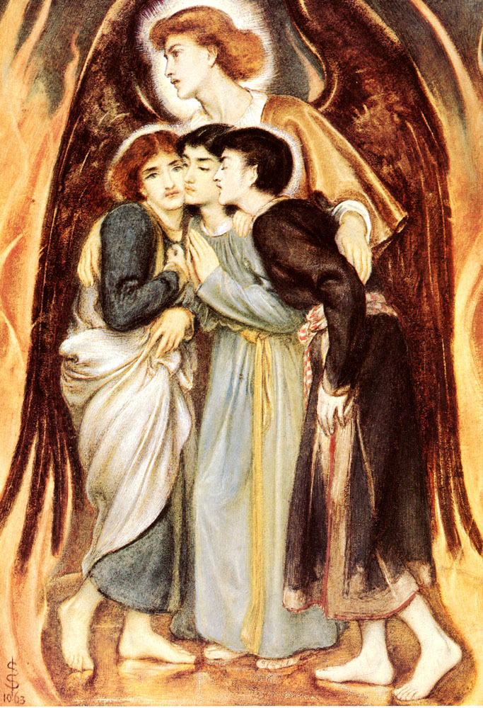 sodomyandunpleasantaccents:  Simeon Solomon ~ Meschach, Shadrach &amp; Abednego