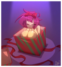 ironbloodaika:  grimphantom2:  bigdad123:  Here’s a 3 day late Christmas gift…… well, Better late then never Eh? ^ ^  Gaz you barely fit XD  She’s pissed cause her handheld wouldn’t fit in there.    I want! &lt;4