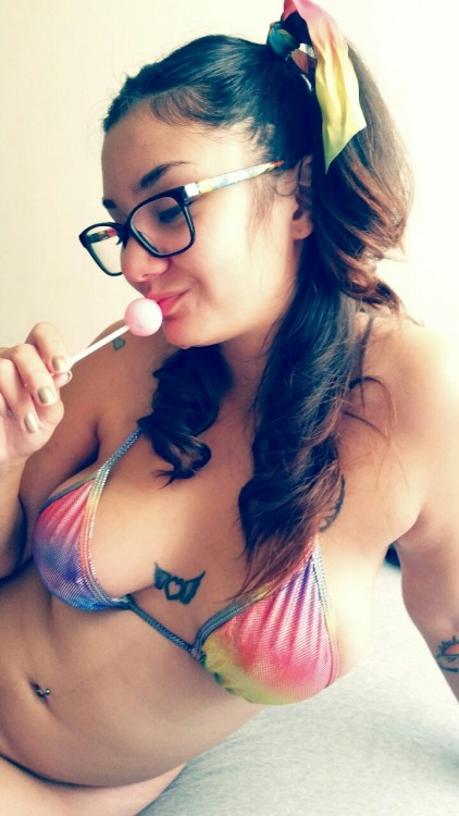 valengrime:  valengrime:  NCAT and her cum covered lollipop!  Go to pornhub.com/users/valengrime to watch the video from this shoot!! One of my faves 🍬