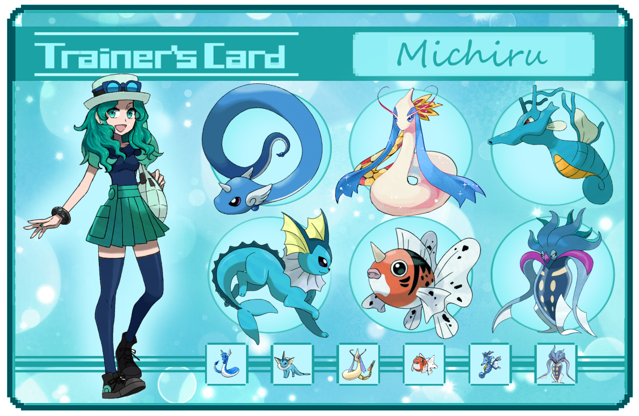 azurecomics:   - Haruka, Michiru, Hotaru and Setsuna Pokemon Trainer CardsCan you