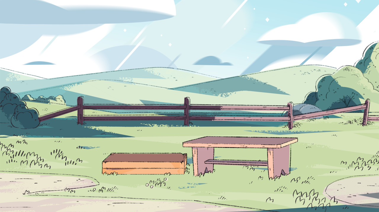 A selection of Backgrounds from the Steven Universe episode: Back To The BarnArt