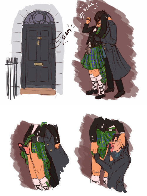 jurgbury: a-kinkajou: Kiltlock, against the wall  I blame - THIS POST  -  deduce