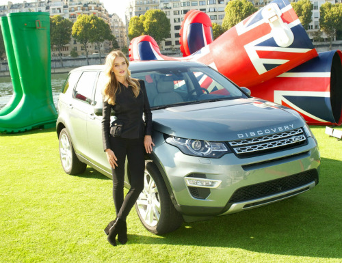 rosie-huntington:Rosie Huntington-Whiteley brings New Land Rover Discovery Sport to Paris - Oct. 1, 