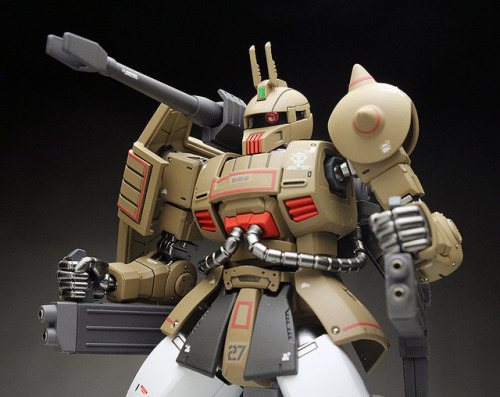 gunjap: WORK PHOTOREVIEW: P-Bandai [Gundam THE ORIGIN MSD] HG 1/144 ZAKU CANNON TEST TYPE painted bu