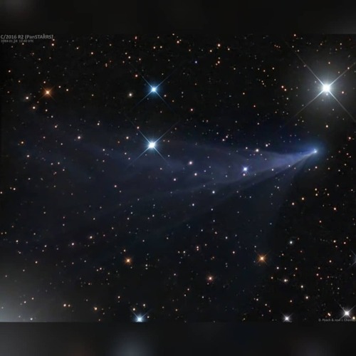 Blue Comet PanSTARRS #nasa #apod #comet #c2016r2 #panstarrs #telescope #solarsystem #oortcloud #constellation #taurus #stars #milkyway #galaxy #space #science #astronomy