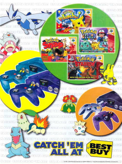 n64thstreet: Best Buy’s Pokémon purchasables & chromatic consoles for late 2000.