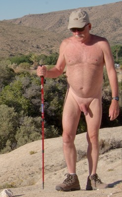 valleynudist:  Desert hiking at De Anza nudist