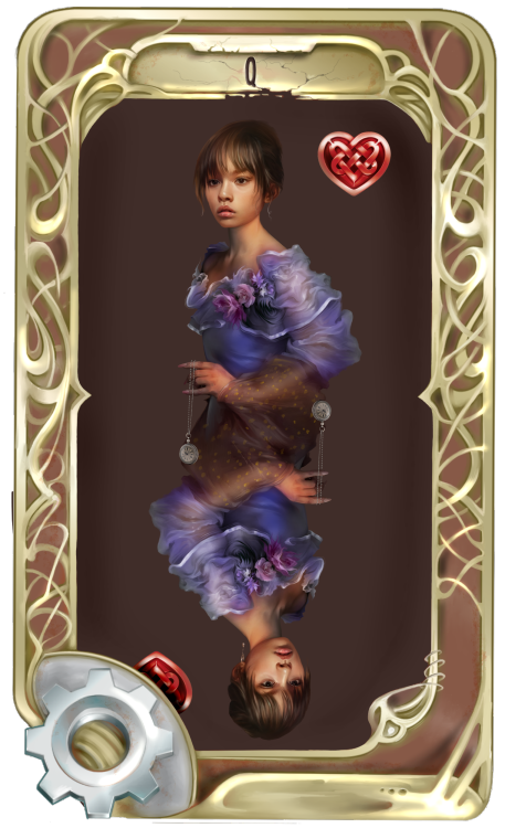 Another playing card, Queen of Hearts