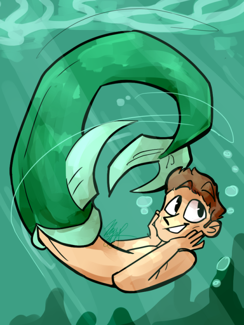 Two shipwrecked-related pieces I made a while back! The first one is an obligatory mermay piece of n