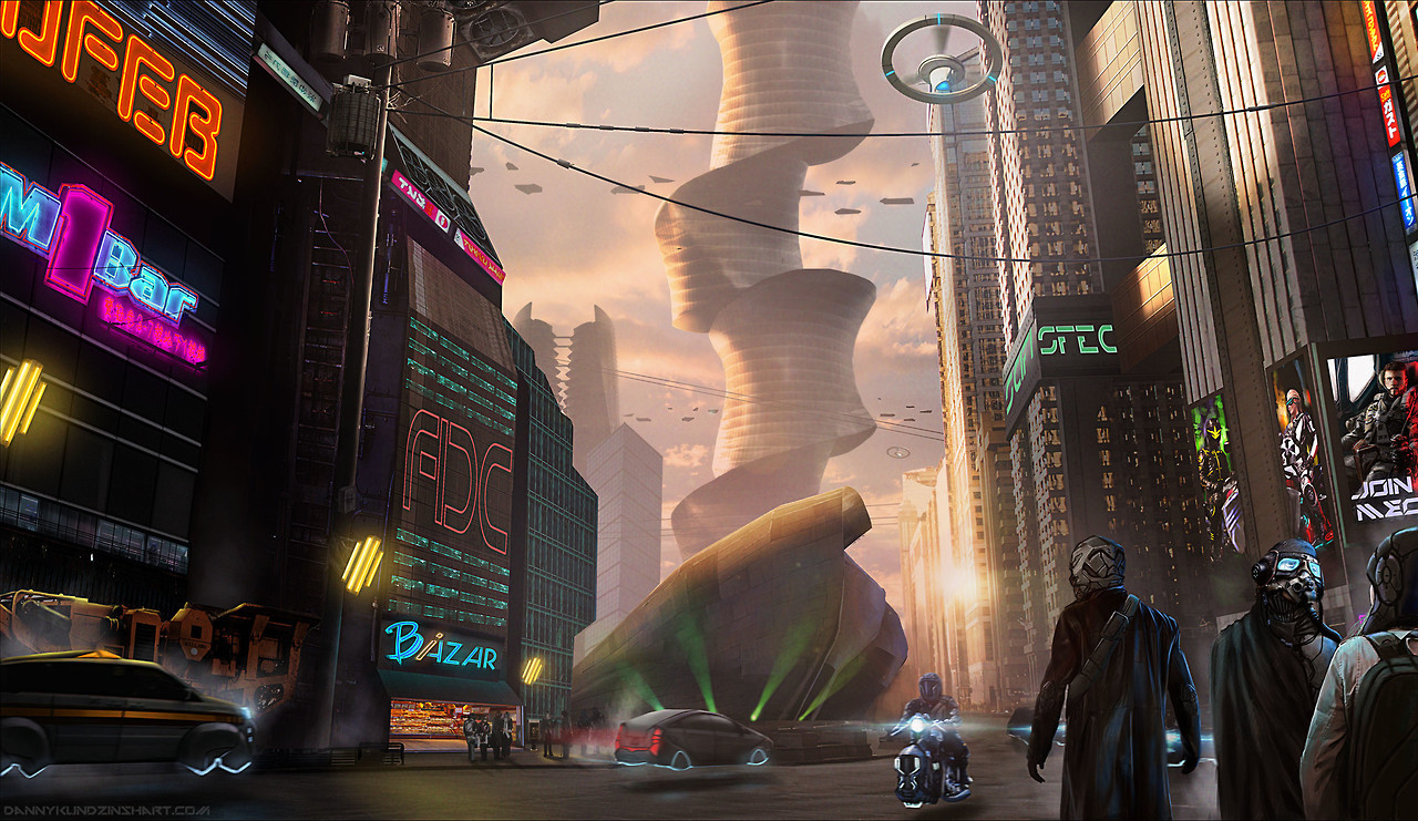 Cyberpunk downtown Danny Kundzinsh