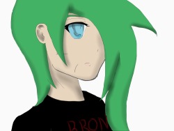 Decided to draw this tomboy here.  Name: jade Gender:female Cup: