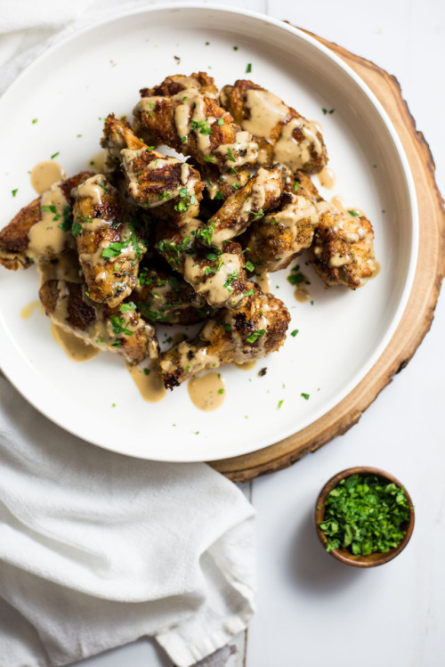food–archives:Crispy Asiago Caesar Chicken Wings