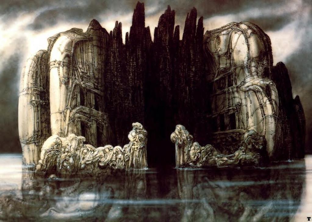 70sscifiart:  H.R. Giger, the Swiss artist known for his macabre work on Alien and