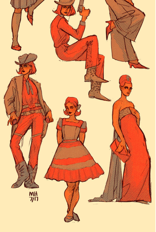 Drew Some Girls From A 60s Ad For Refrigerators.