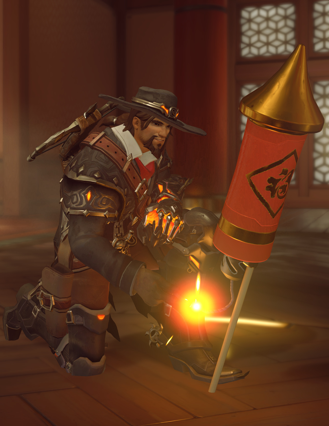 sentaigunji:I love the detail that went into McCree’s victory pose. He’s trying