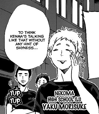 asskawa:  Yaku is Nekoma’s mom and that’s probably why he and Suga get along