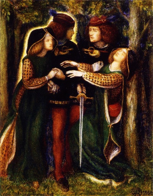 xshayarsha: How they met themselves (1864) Dante Gabriel Rossetti