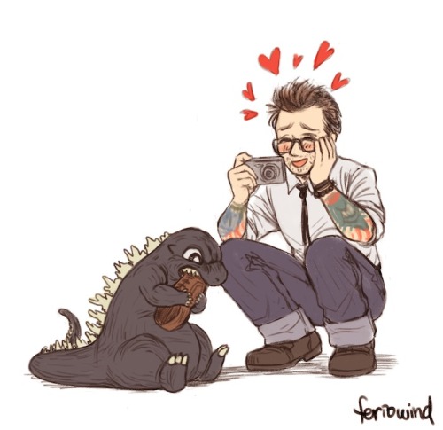 akireyta:sealprinceling:marchingjaybird:exorin:touchofgrey37:In which Newt raises Godzilla. Found on