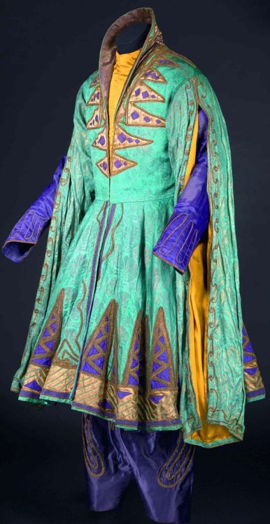 Costumes for Ballet Russe (click to enlarge)1. Costume by Leon Bakst for Shah Zeman in “Sheherazade”