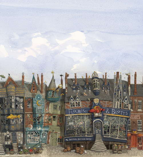 magicscrapbook: Diagon Alley Maps by Miraphora Mina and Eduardo Lima for the film Harry Potter and t