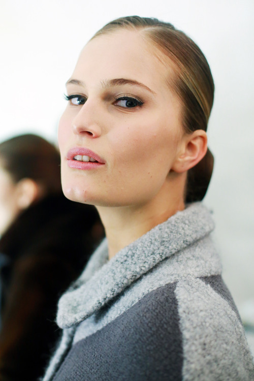 The beautiful Alla Kostromichova @ Supreme Model Management backstage at Dennis Basso shot bу Emmie 