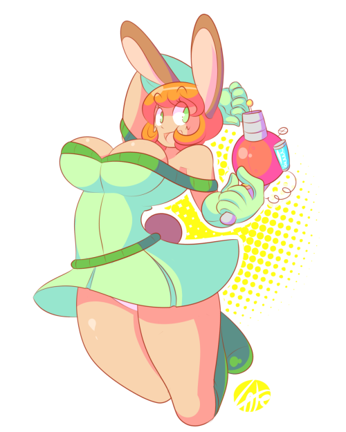 theycallhimcake:  Drew Lapinne the bunnygirl for a trade with Gonzo *o* Hope ya like it dude!