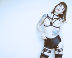 piratephotography:  adreena for zivity wearing harness and suspenders by maliceclothing shot by me, Pirate Photography. Use the passcode ‘zivityuk’ at www.zivity.com/join/passcode for a free trial to check out the site!