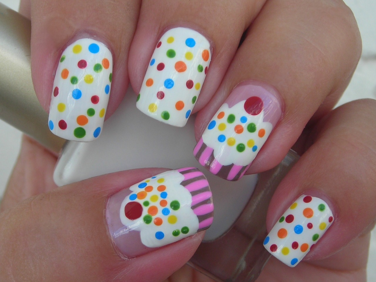 nailpornography:   Cupcake nails for my nephews’ birthday party  submitted by linda165