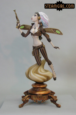 steamgirlofficial:  From Kato:  After two, long years of self-funding, she’s finally ready for manufacture! Kat Sapene finished painting her this week and she’s currently in the custody of FedEx, arriving tomorrow. I’ll be taking her back to visit