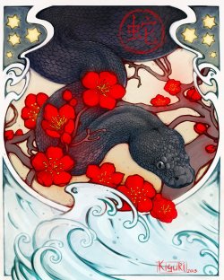 The Black Water Snake Of The New Year - By Kiguri