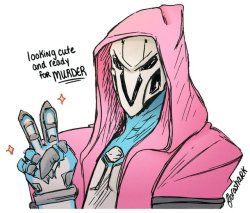 florasharkdraws:  ok the new overwatch league team with the pink and blue color scheme owns my SOUL (haha get it??? ha)i have so many league tokens saved up gonna get ALL them skins