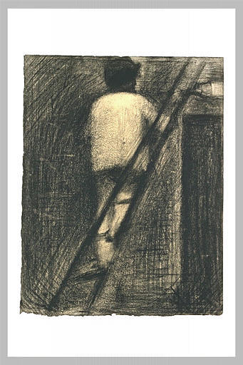 The Painter, Georges SeuratMedium: crayon,paper