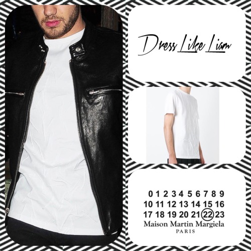 Liam at Sexy Fish restaurant with Cheryl, 12 April 2016. Shirt | Maison Margiela crease detail t shi