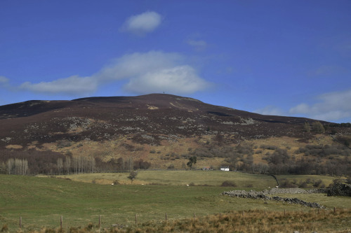 Mount BlairThe border between Perthshire and Angus runs right through this mountain, which effective