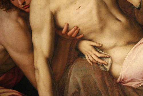 art-from-me-to-you:Agnolo Bronzino, detail of Deposition of Christ, 1545