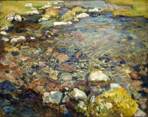rickstevensart:John Singer Sargent “A Stream Over Rocks”