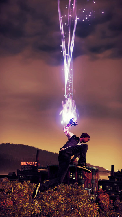 Porn eventhroughthedarkestofdays:  Playing Infamous: photos