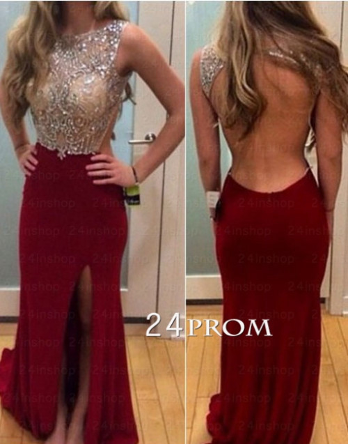 Sexy long red prom dress