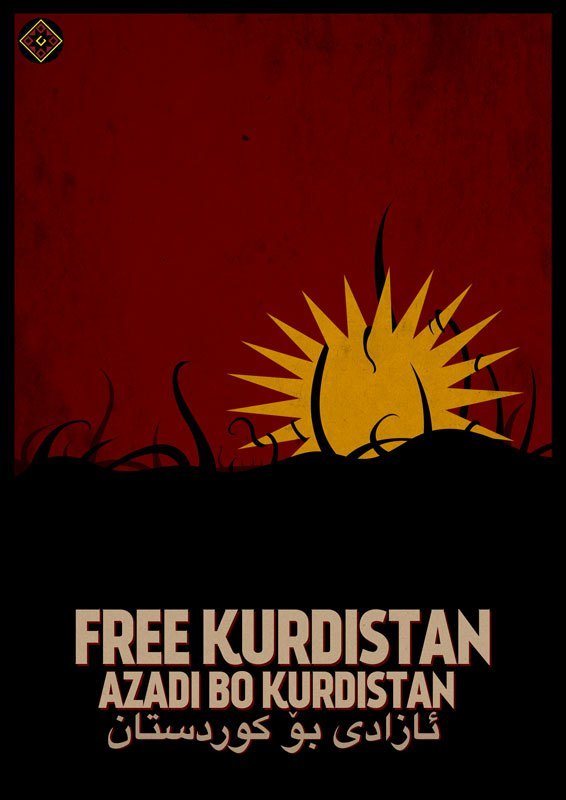 serxwebunanishtiman:   - Independent Kurdistan - Peshmerga - A free woman rises like