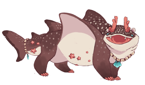 raihmune:vieking:whaleshark dragon design!! they have coral horns and claws. look at that FACEHe chu