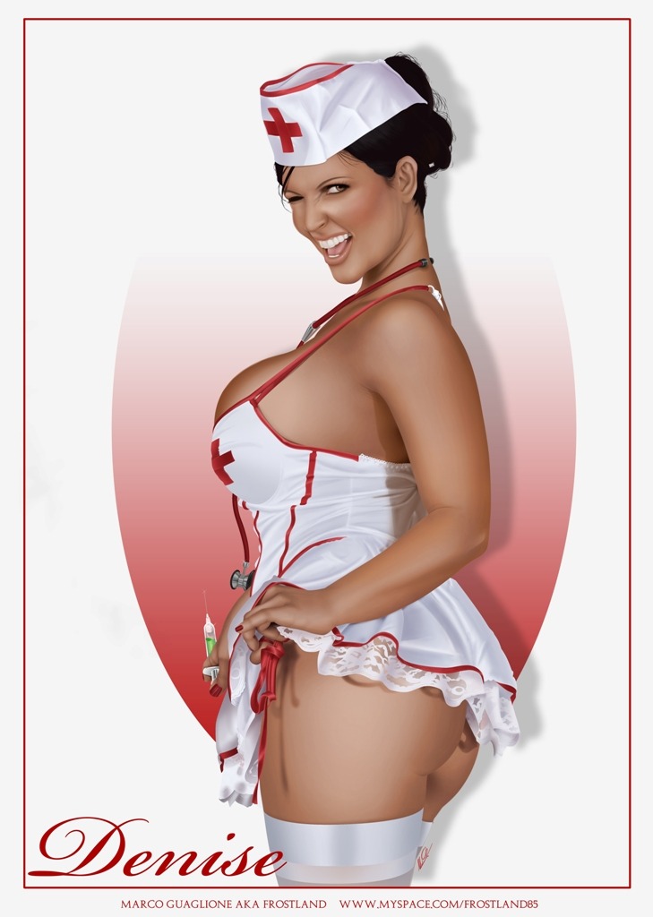 sinful-realm:  Denise Milani Nurse by MarcoGuaglione