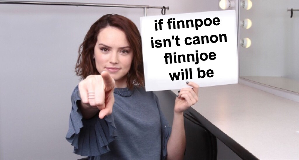 bitchingbananas:  bitchingbananas:  if jj doesnt make finnpoe canon i swear to god