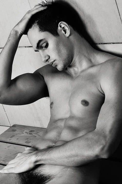 jackoffjunkie:  Sauna is hot, but he is hotter!!! 