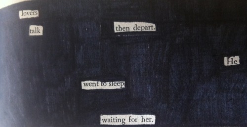 Lovers talk, Then depart. He Went to sleep Waiting for her.