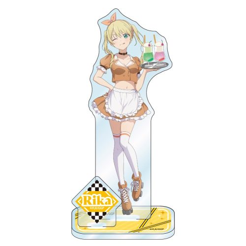 Kanojo mo Kanojo - Acrylic Stands with new illustrations (American Diner) by Granup. Release: Decemb